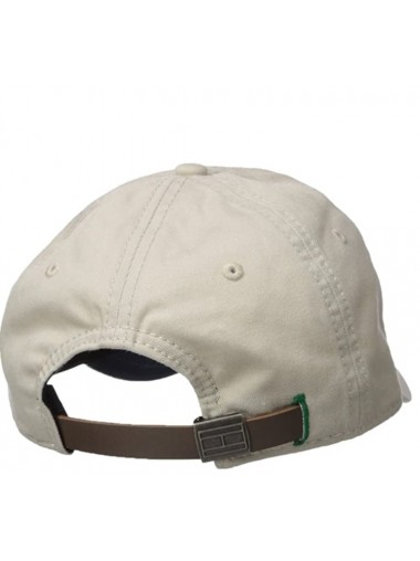 Tommy Hilfiger Men's Logo Dad Baseball Cap- Stone
